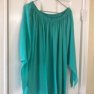 Flowing bohemian shirt - mint green - large